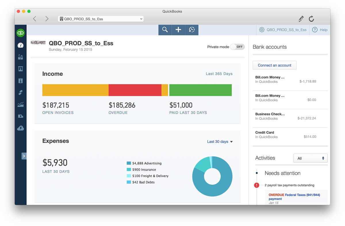 QuickBooks screenshot